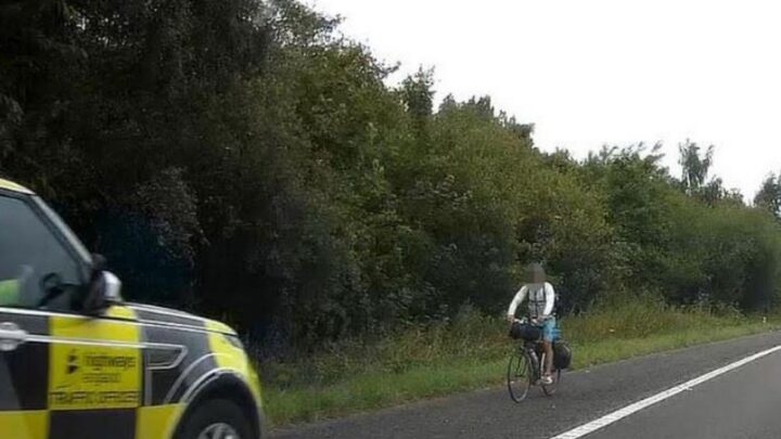 A Man Was Stopped Riding E-bike the Wrong Way Up the M6